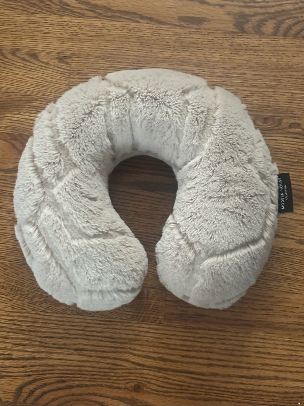 Modern House Collection Faux Fur Travel Neck Pillow